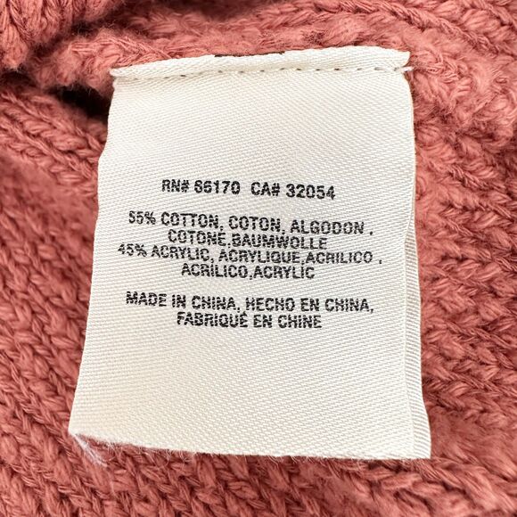 Anthropologie Akemi + Kin Textured Knit Tank Top M Rust Orange Fringe Hem Boho - Picture 5 of 10